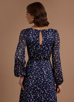 Edith Floral Gingham Midi Dress image5