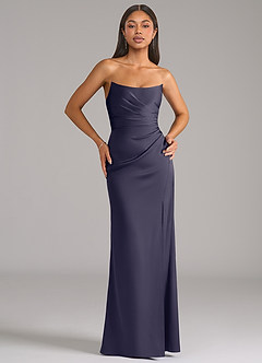 Azazie Marla Bridesmaid Dresses Stormy Sheath Strapless Stretch Satin Convertible Dress image1
