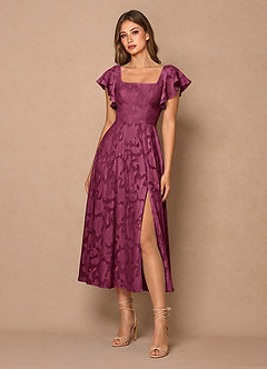 Talia Mulberry Midi Dress image3