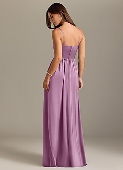 Azazie Calianna Bridesmaid Dresses Wisteria A-Line Off the Shoulder Stretch Satin Convertible Dress image2