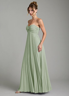 Azazie Tempest Abiti da Damigella Abito Convertibile Impero in Chiffon Corsetto Verde Salvia image11