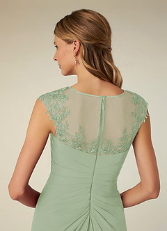 Azazie Libby Mother of the Bride Dresses Dusty Sage A-Line Scoop Sequins Chiffon Dress image6