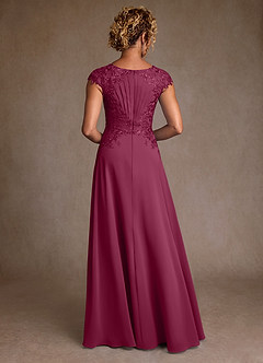 Azazie Christi Abiti per la Madre della Sposa Abito A-Line in Chiffon Pizzo Gelso image2