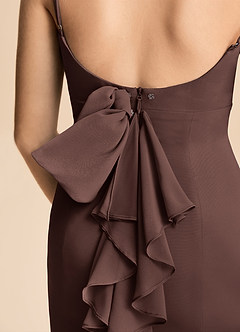 Azazie Lioren Junior Ganache Mermaid Bow Chiffon Dress image7