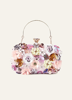 Sequin Flower Embellished Clutch