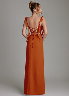 Azazie Jessamine Bridesmaid Dresses Paprika Mermaid Corset Chiffon Dress image8