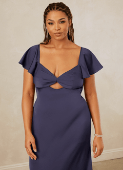 Christian Siriano Bridal for Azazie 1005 Bridesmaid Dresses Stormy Sheath Sweetheart Neckline Stretch Satin Dress image14