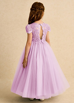 Azazie Puff Abiti da Ragazza di Fiori Abito Principessa in Tulle Pizzo Rosa Confetto image7