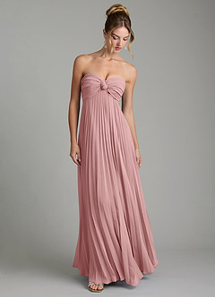Azazie Tempest Bridesmaid Dresses Dusty Rose Empire Corset Chiffon Convertible Dress image3