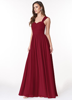 Azazie Zapheira Bridesmaid Dresses A-Line Ruched Chiffon Floor-Length Dress image5