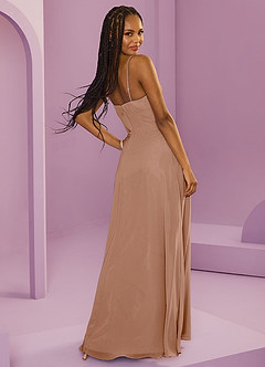 Barbie ♥ Azazie Abiti da Damigella Abito A-Line in Chiffon Con Tasche Champagne Rosa image11