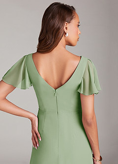 Azazie Soren Bridesmaid Dresses Dusty Sage A-Line Ruched Chiffon Dress image7