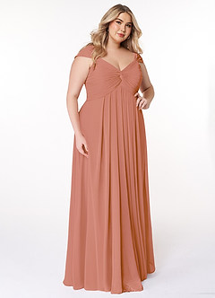 Azazie Kaitlynn Bridesmaid Dresses MAI TAI Empire Ruched Chiffon Convertible Dress image12