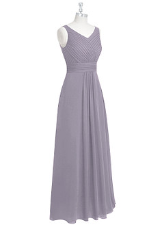 Azazie Pierrette Bridesmaid Dresses Fog A-Line Pleated Chiffon Dress image47
