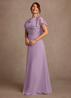 Azazie Frieda Mother of the Bride Dresses Wisteria A-Line Applique Chiffon Dress image2