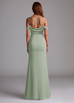 Azazie Callan Bridesmaid Dresses Dusty Sage Mermaid Pleated Chiffon Convertible Dress image2