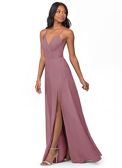 Azazie Everleigh Bridesmaid Dresses Vintage Mauve A-Line Sweetheart Pleated Chiffon Dress image6