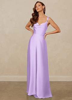 Christian Siriano Bridal for Azazie 1001 Brautjungfernkleider A-Linie Herzausschnitt Stretch-Satin Kleid Flieder image3