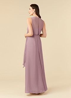 Azazie Marchioness Mère de la mariée Robes Robe Trapèze en Mousseline de soie Plébiscitée Rose Poussiéreuse image4