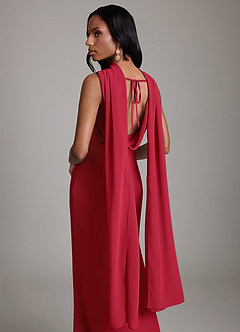 Azazie Linelle Bridesmaid Dresses Scarlet Mermaid Pleated Chiffon Dress image9