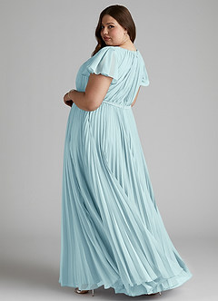 Azazie Kara Abiti da damigella modesti Abito A-Line Plissettato Chiffon Floor-Length image11
