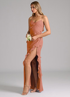 Azazie Nancie Bridesmaid Dresses MAI TAI Mermaid Ruched Chiffon Dress image6