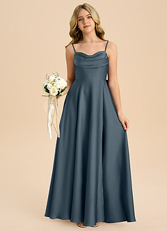 Azazie Bear Junior Twilight A-Line Sweetheart Neckline Stretch Satin Dress image7