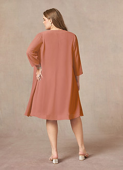 Azazie Shirley Mother of the Bride Dresses MAI TAI A-Line Scoop Pleated Chiffon Dress image9
