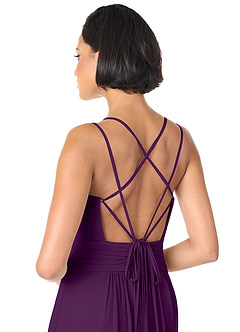 Azazie Farren Robes de demoiselle d'honneur Robe Trapèze Convertible en Mousseline de soie Plissée Grain De Raisin image7