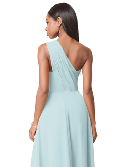 Azazie Ashley Bridesmaid Dresses Mist A-Line Ruched Chiffon Dress image3