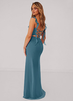 Barbie ♥ Azazie Jurken voor bruidsmeisjes Jurk van Chiffon met Zeemeermin Korset Bermuda image3