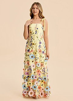 front Azazie Leigh Junior Formal Dress