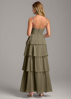 Azazie Alanna Bridesmaid Dresses Willow Green A-Line Sweetheart Neckline Chiffon Dress image7