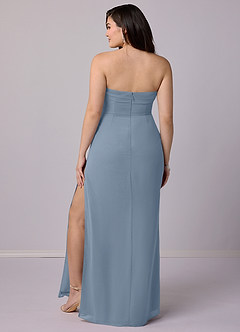 Barbie ♥ Azazie Bridesmaid Dresses Sheath Strapless Chiffon Floor-Length Dress image9