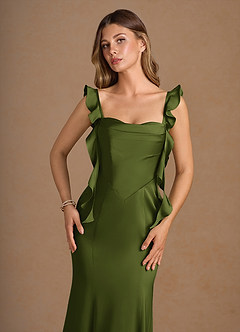 Vestido Verde Oliva Largo Lilibet image4