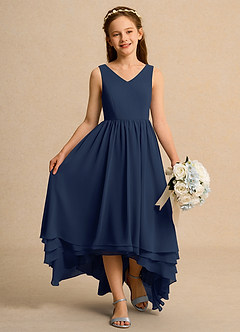 Azazie Kitten Junior Formal Flower Girl Klänningar Klä A-Line i Chiffong image4