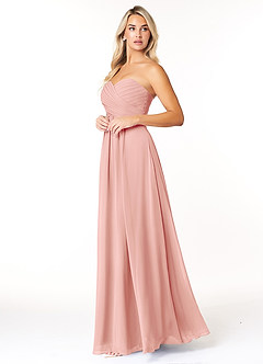 Azazie Yazmin Bridesmaid Dresses Rosette A-Line Sweetheart Neckline Chiffon Convertible Dress image3