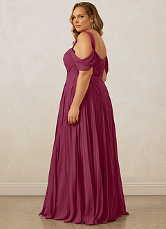 Christian Siriano Bridal for Azazie 1013 Bridesmaid Dresses Mulberry A-Line Off the Shoulder Chiffon Dress image15
