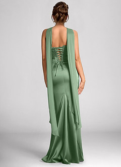 Calista Matcha Luminous Satin Maxi Dress image2