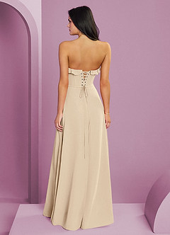 Barbie ♥ Azazie Bridesmaid Dresses Champagne A-Line Sweetheart Neckline Chiffon Dress image8