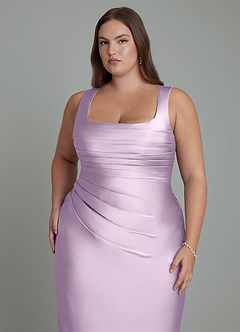Azazie Agustina Robes de demoiselle d'honneur Robe Sirène en Satin extensible Corset Frostiges Flieder image12