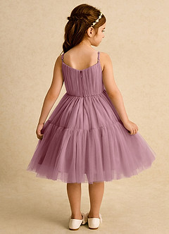 Azazie Osea vestidos de niña de las flores Vestido de Malva Vintage de Tul de Corte Princesa con Plisado image2