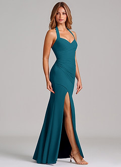 Azazie Emeria Suknie dla druhen Syrena Dekolt w kształcie serca Szyfon Do ziemi Sukienka image5