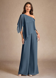 Azazie Halima vestidos de madre de la novia Vestido de Neptuno de Gasa de Mono/Traje de pantalón con Corte Lateral image5