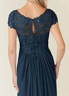 Azazie Jet Final Sale Dusty Blue A-Line Sequins Chiffon Dress image8