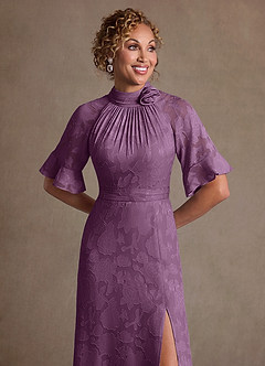 Azazie Hypatia Suknie dla Matki Panny Młodej Osłona Pofałdowany Kwiatowe wypalenie Długość podłogi Sukienka image6