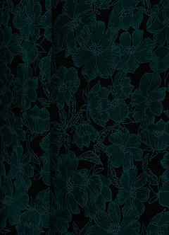 front Samuel Emerald Floral Jacquard Peak Lapel Tuxedo Jacket