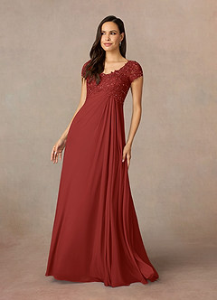 Azazie Macy vestidos de madre de la novia Vestido de Óxido de Encaje de Corte En A con Encaje de lentejuelas image1