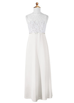 Azazie Rana Junior Klä av A-Line i Chiffong Spets image5