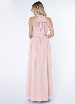 Azazie Iman Abiti da Damigella Abito A-Line in Chiffon A-Line con Increspature Rosa Rossore image2
